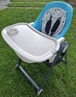Dětská jídelní židlička Baby Design modrá nebo růžová