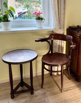 Původní starožitná židle - styl Thonet / Fischel