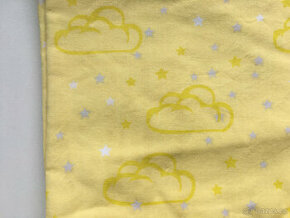 Dětské žluto-bílé povlečení s obláčky