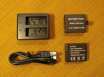 Nabiječka + 2 x Baterie akční sportovní kamera ACTION CAMERA