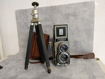 Starý fotoaprát Flexaret automat + kož.obal + stativ