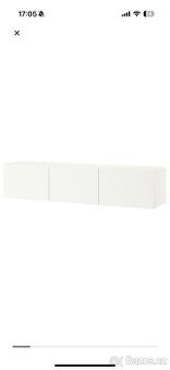 TV stolek na zeď s dřevěnou deskou