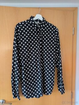 Pánská košile J. Lindeberg - černá s bílými puntíky