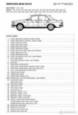 Mercedes-Benz W123 - Těsnící Gumy a Lišty