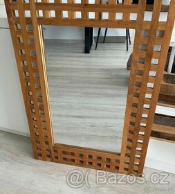 Zrcadlo v bambusovém / dřevěném rámu - 1