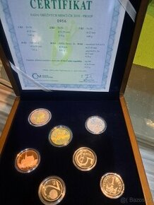Sada oběžných mincí 2018 proof - dřevěná etue