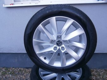 LETNÍ ALU KOLA 5 X 112 ŠKODA SUPERB ORIG. 215 55 17