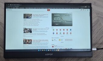 nový přenosný 15,6" LCD monitor (IPS, 1080P, HDR, 16:9)
