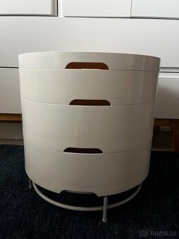 IKEA Stolek, noční stolek, úložný box béžový