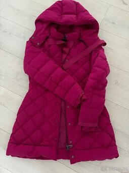 Prošívaná péřová bunda s kapucou zn. ARMANI JEANS