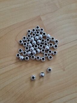 Kovové korálky - kulička - 50 ks