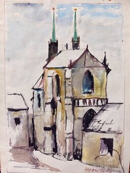 prodám obraz akvarel