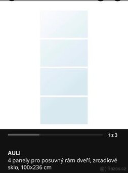 8x  Zrcadlové panely pro posuvný rám dveří skříně ikea pax