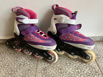 Kolečkové brusle Crivit, velikost 29-33, růžovo-fialové