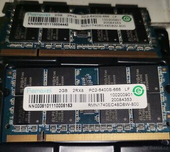 4GB(2x2GB) DDR2 sodimm 800 MHz PC2 6400s