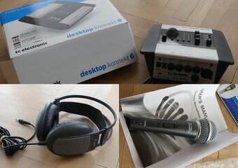 Firewire Zvukova karta + studiová sluchátka +mikrofon