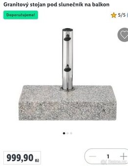 Stojánek na slunečník, vhodný ke zdi a nebo na balkón