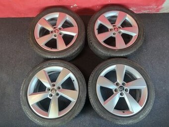 ALU disky originál Škoda 5x100 R17 s letními pneu 225/45 R17