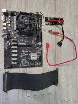 Mining set – ASRock H110 Pro BTC+, risery a PCIe riser kabel