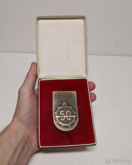 Plaketa Zemská Hasičská jednota 50 rokov na Slovensku III. z - 1