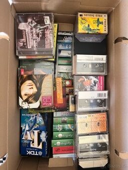 Prodám krabici audio a vhs