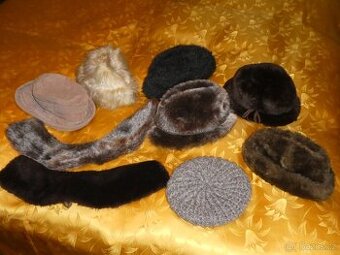 Chlupatá retro čepice, baret, papacha.