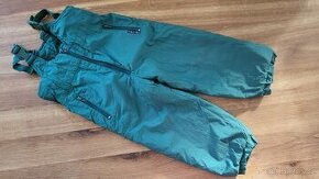 Zelené zimní oteplováky, zateplené kalhoty vel.110