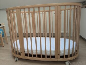 Dětská postýlka Stokke Sleepi natural + zdarma matrace, chrá