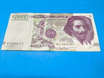 REZERVACE PP Bankovka ITÁLIE - 50.000 Lire 1992