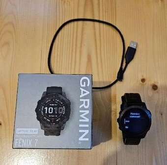 GARMIN Fenix 7 Sapphire Solar, téměř nové