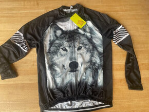 Cyklistický dres nový, s visačkou, motiv vlk, unisex
