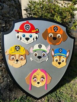3D Dřevěná dekorace Tlapkové patroly
