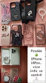 iPhone 15 PRO bílý Titan 128GB