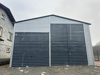 Plechová garáž 6,5x7m