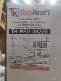 Fasadni taliřove hmoždinky s ocel. hrotem 220 x 8 - 1