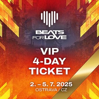 Beats for love VIP 4 denní vstupenka