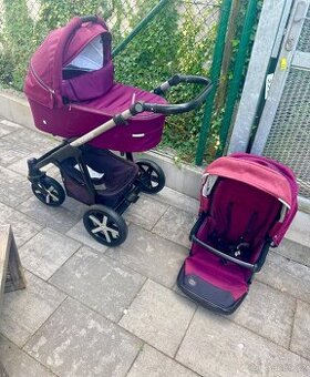 Purpurový kočárek baby design husky