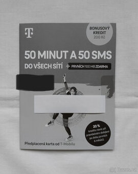 Nová nepoužitá sim karta s bonusem navíc