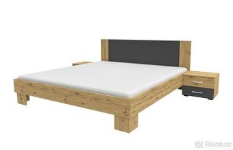 Manželská postel s nočními stolky Meria