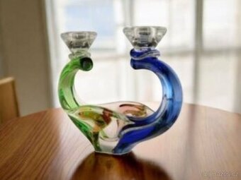 Hutní sklo svícen , vzacny.top stav