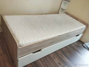 Postel 2 x 90x200 včetně roštů a matrací