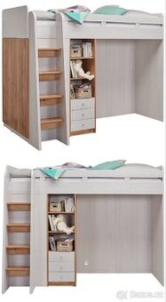 2 ks vyvýšené postele s úložným prostorem