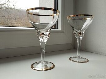 dvě sektové sklenky - Zlatá Zuzana