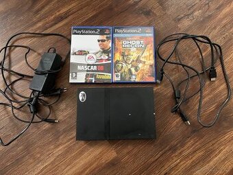 PS2 slim + 2 hry - 1