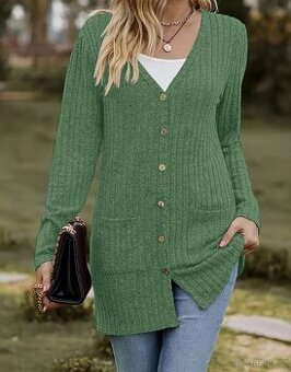 NOVÝ propínací svetr velikost XL kardigan dámský