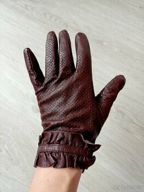 Skoro nové kožené rukavice - 1