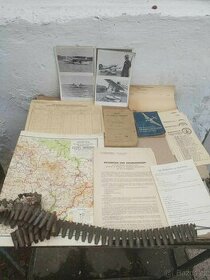 Druhá světová válka - dokumenty, letáky, brožury, mapa, foto