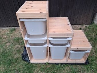 Ikea úložná sestava Trofast borovice schody