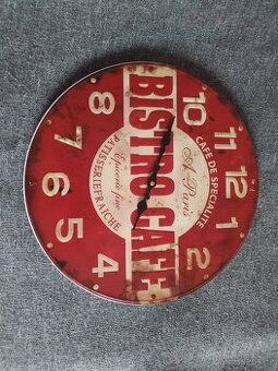 Nástěnné hodiny Vintage-Paris Bistro Café