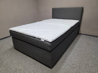 Nová boxspring postel DUKE 120 šedá